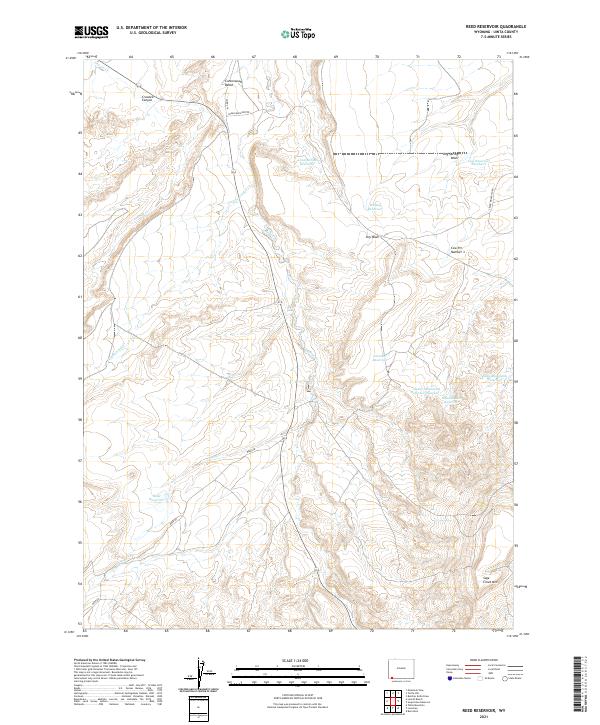 Reed Reservoir topographic map thumbnail