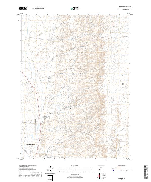 Reliance topographic map thumbnail