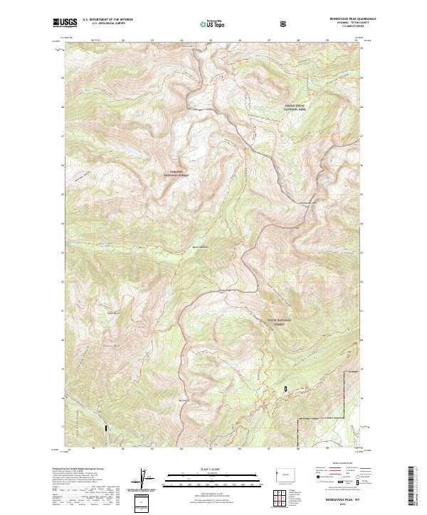 Rendezvous Peak 2021 topographic map thumbnail