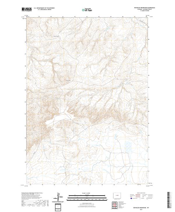 Reynolds Reservoir topographic map thumbnail