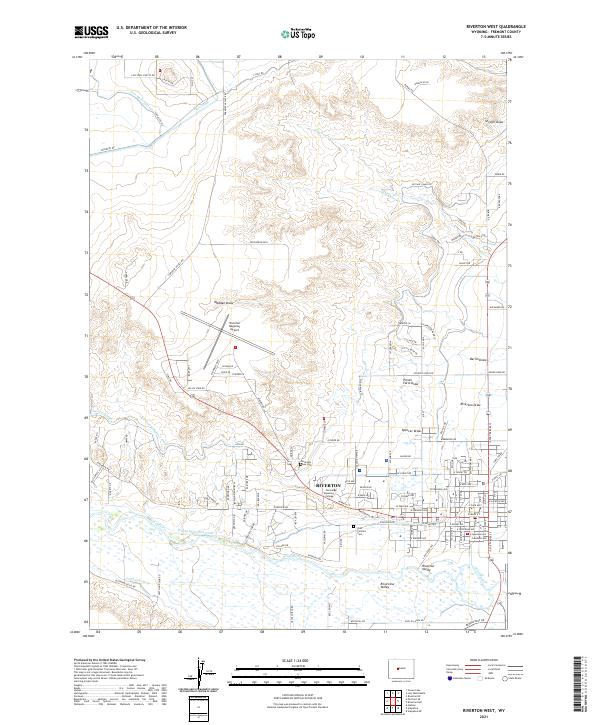 Riverton West topographic map thumbnail