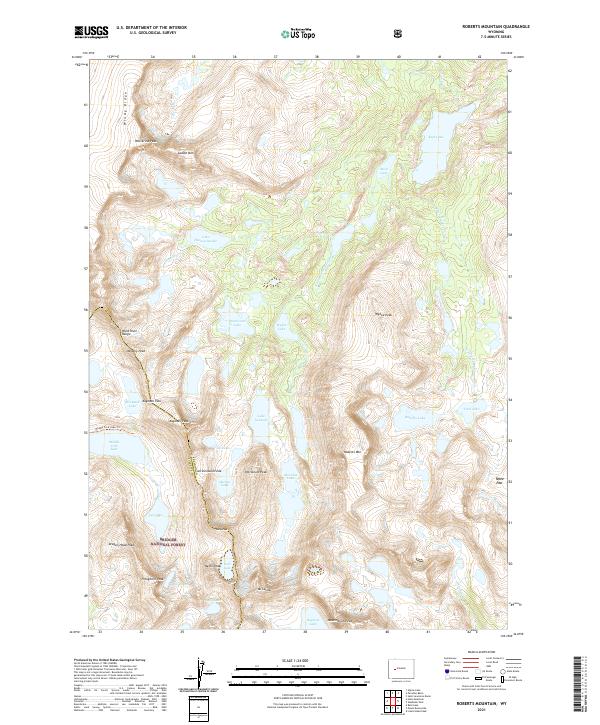 Roberts Mountain 2021 topographic map thumbnail