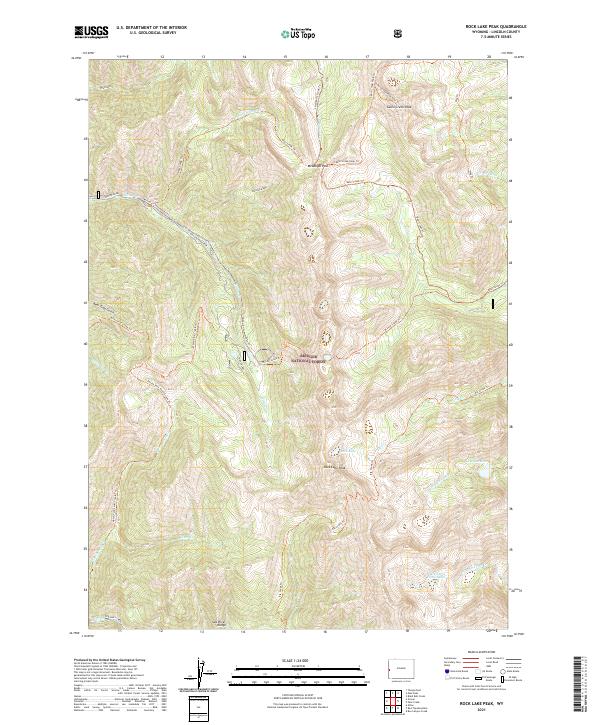 Rock Lake Peak topographic map thumbnail