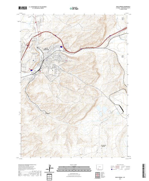 Rock Springs topographic map thumbnail