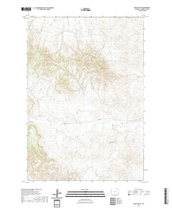 Rocky Butte 2021 topographic map thumbnail