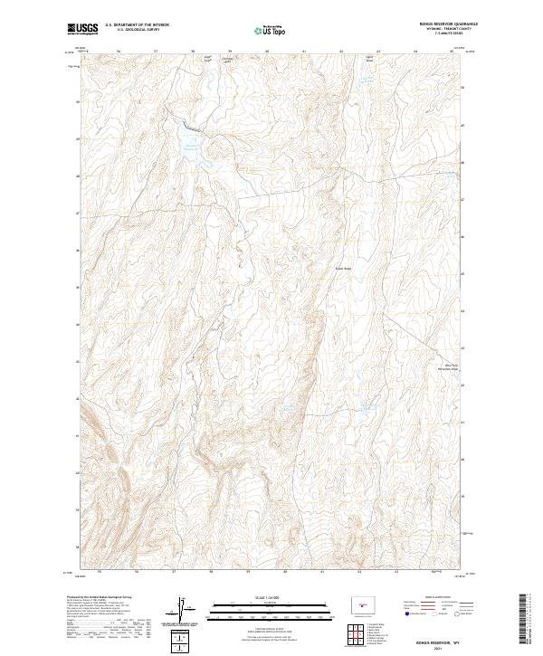 Rongis Reservoir topographic map thumbnail