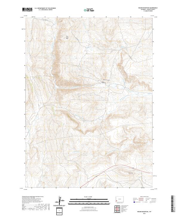 Round Mountain topographic map thumbnail
