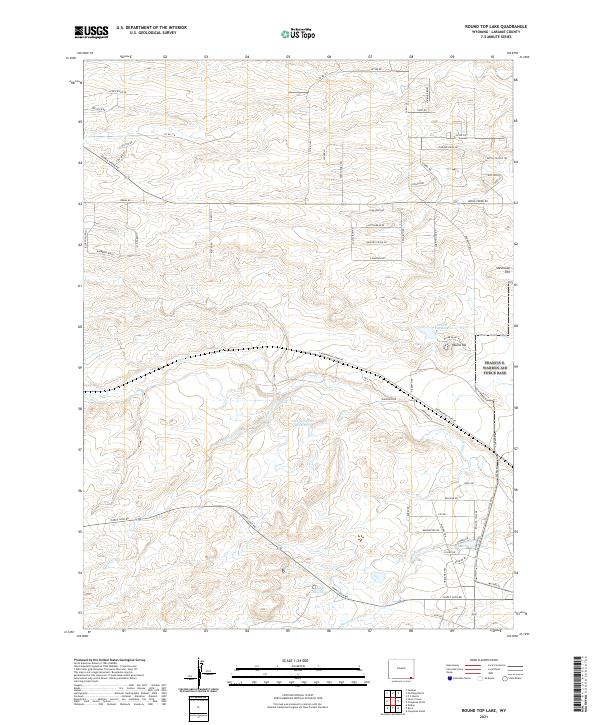 Round Top Lake topographic map thumbnail