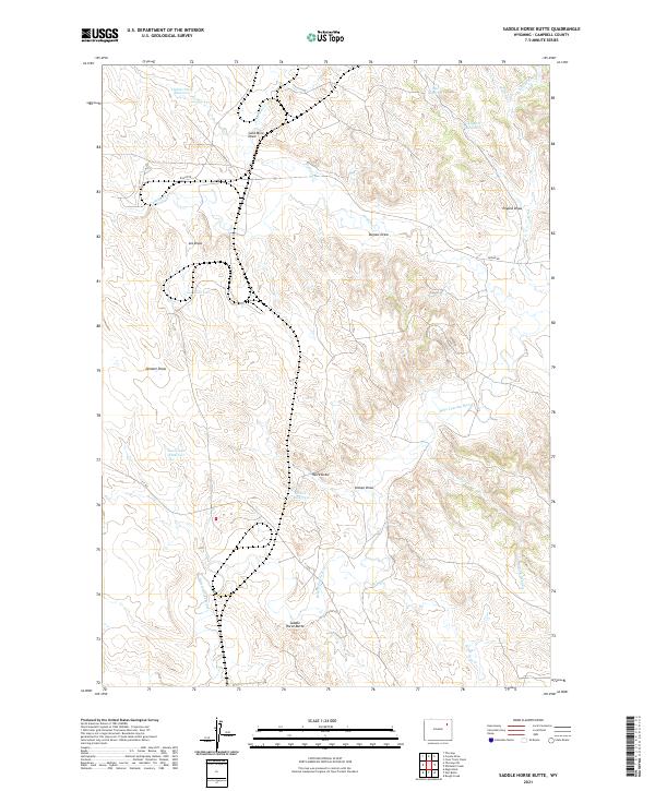 Saddle Horse Butte topographic map thumbnail