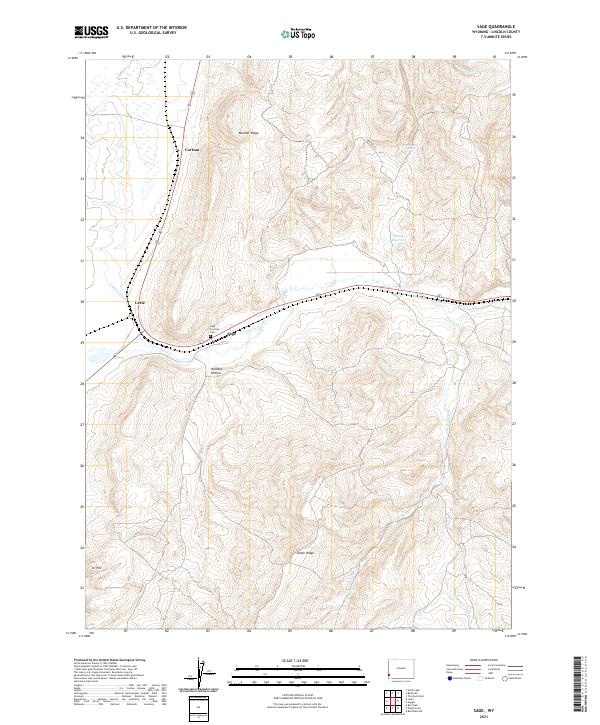 Sage topographic map thumbnail