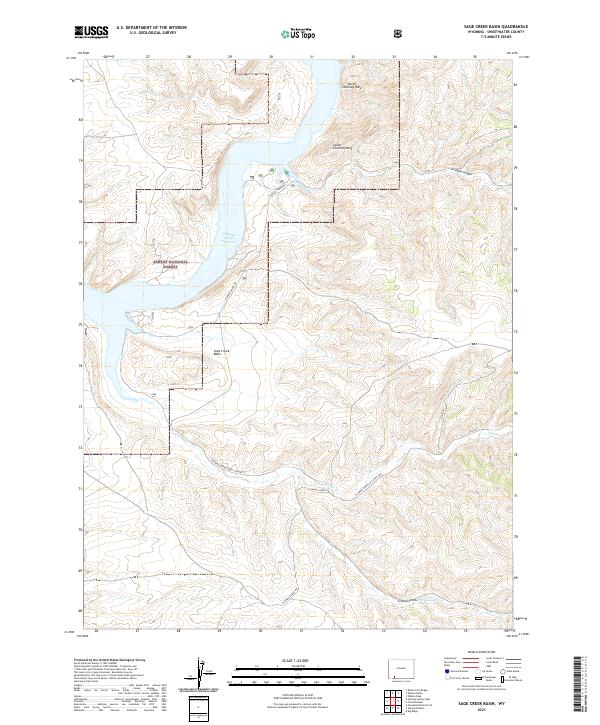 Sage Creek Basin topographic map thumbnail