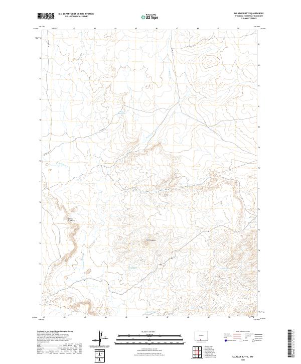 Salazar Butte topographic map thumbnail
