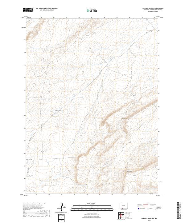 Sand Butte Rim NW topographic map thumbnail