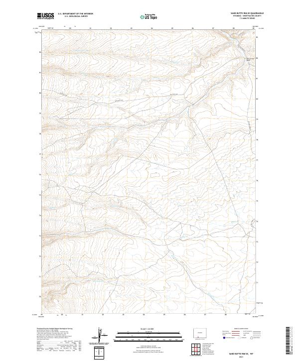 Sand Butte Rim SE topographic map thumbnail