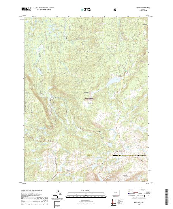 Sand Lake 2021 topographic map thumbnail