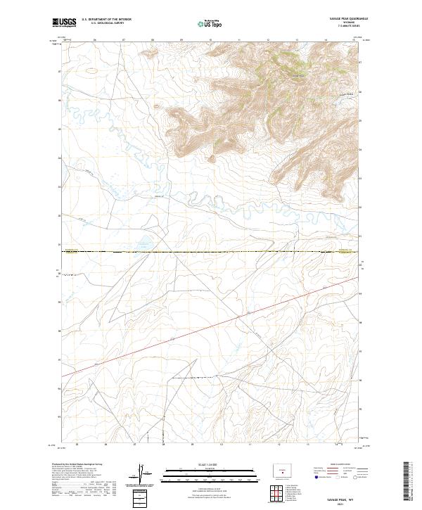 Savage Peak topographic map thumbnail