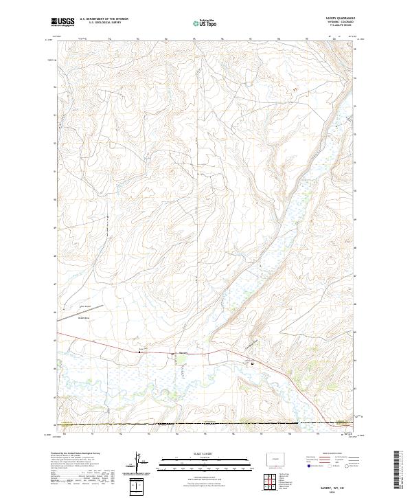 Savery topographic map thumbnail