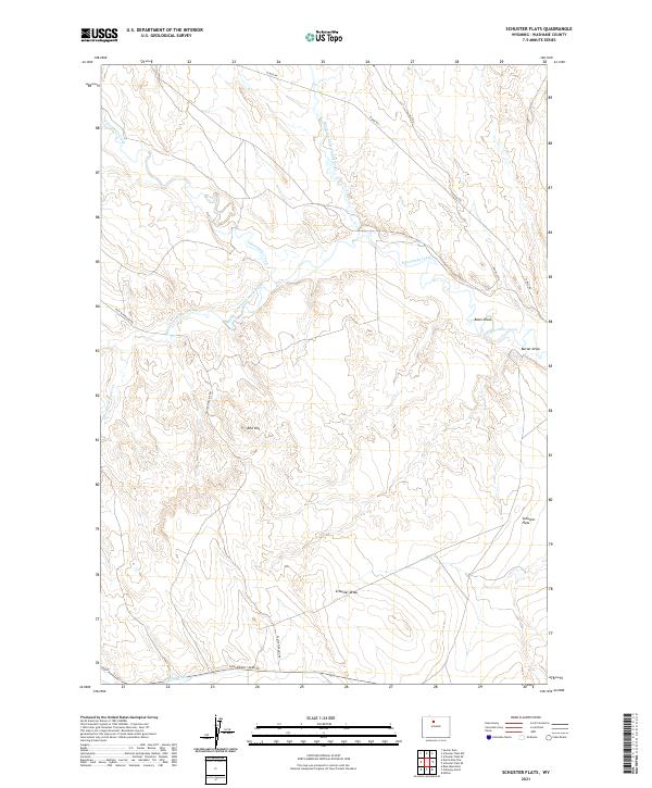 Schuster Flats 2021 topographic map thumbnail