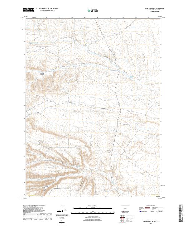 Scrivner Butte 2021 topographic map thumbnail