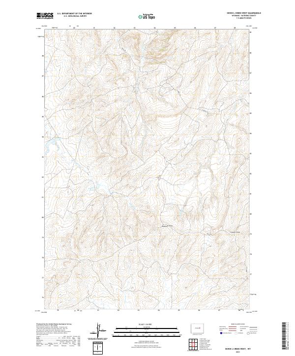 Seven L Creek West topographic map thumbnail