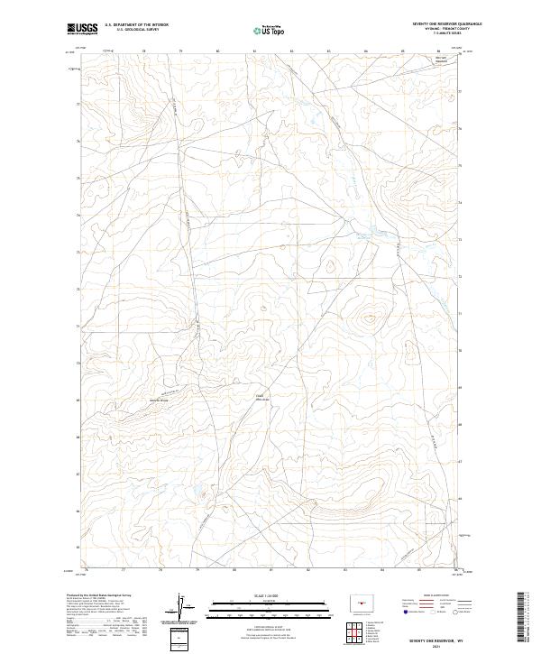 Seventy One Reservoir topographic map thumbnail