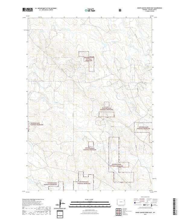 Sheep Canyon Creek East topographic map thumbnail