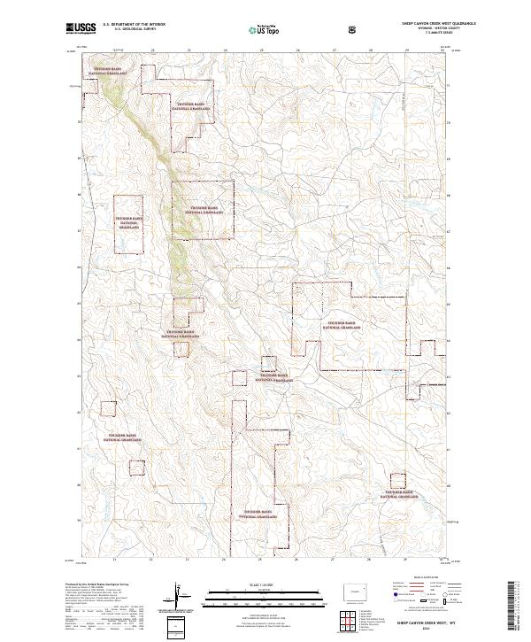 Sheep Canyon Creek West topographic map thumbnail