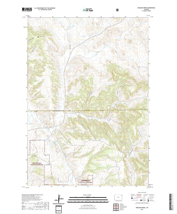 Sheldon Creek topographic map thumbnail