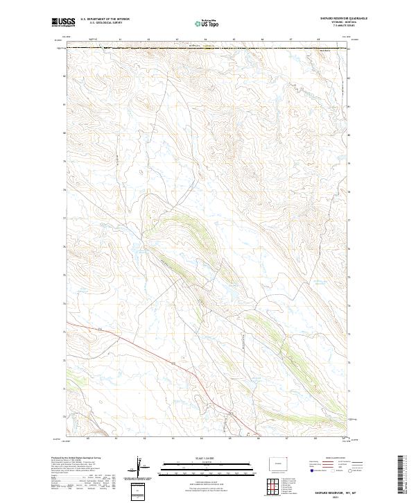 Shepard Reservoir topographic map thumbnail
