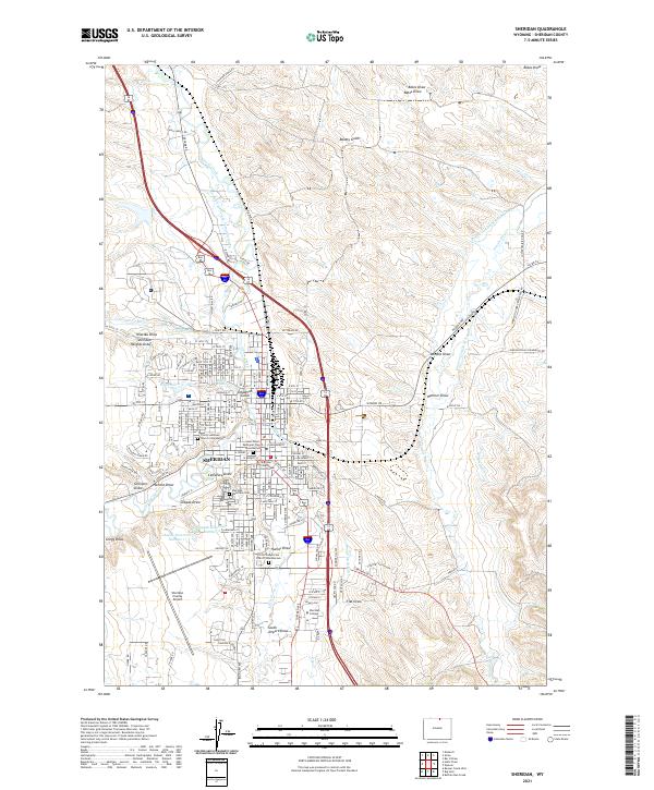 Sheridan topographic map thumbnail