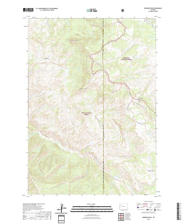 Sheridan Pass 2021 topographic map thumbnail