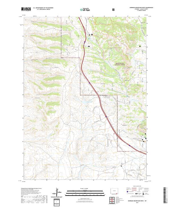 Sherman Mountains West topographic map thumbnail