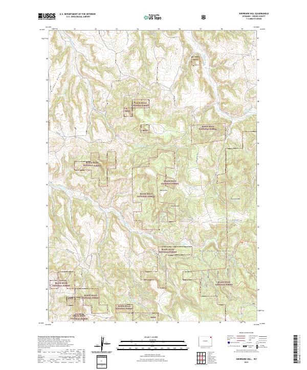 Sherrard Hill topographic map thumbnail