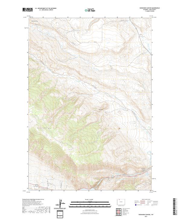 Shoshone Canyon topographic map thumbnail