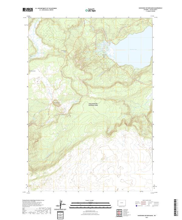 Shoshone Geyser Basin topographic map thumbnail