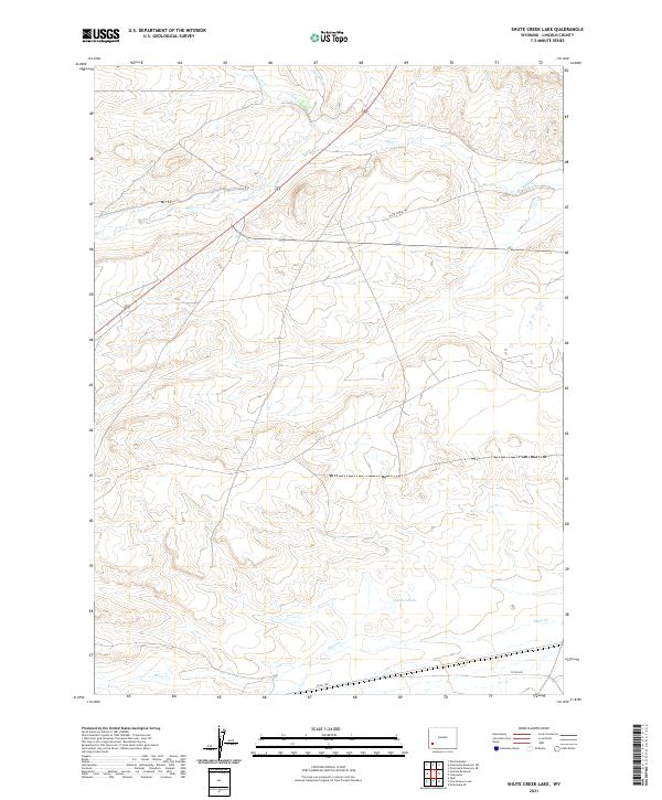 Shute Creek Lake topographic map thumbnail