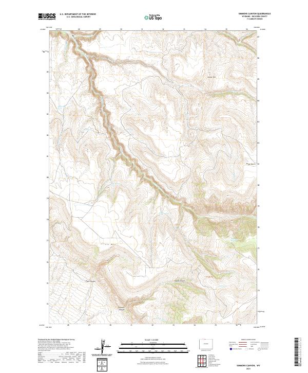 Simmons Canyon topographic map thumbnail