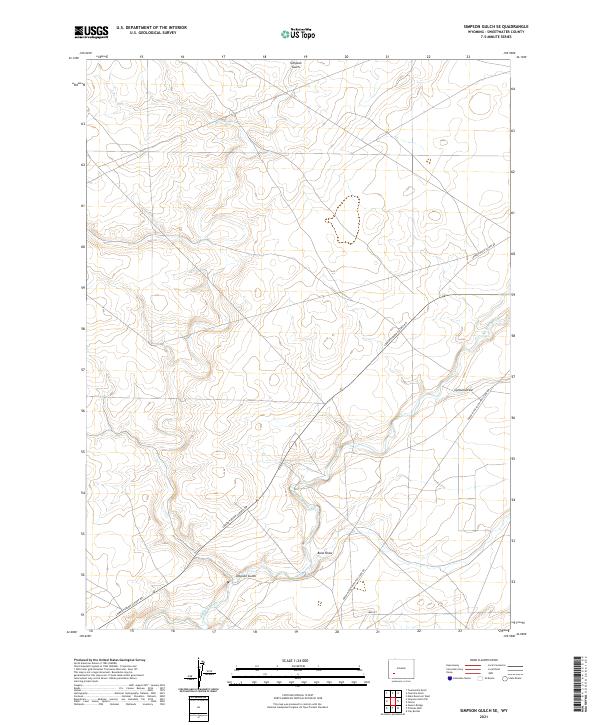 Simpson Gulch SE topographic map thumbnail
