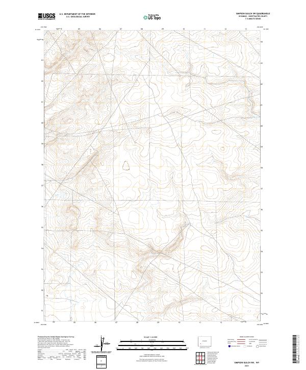 Simpson Gulch SW topographic map thumbnail