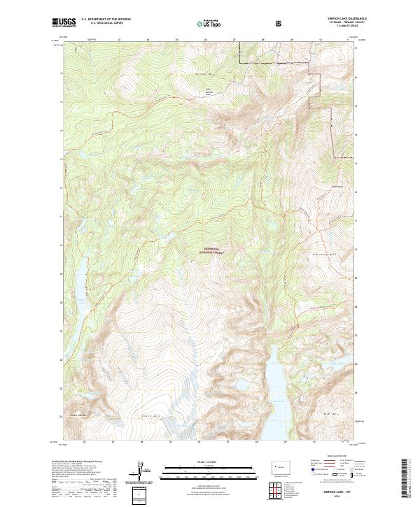 Simpson Lake topographic map thumbnail