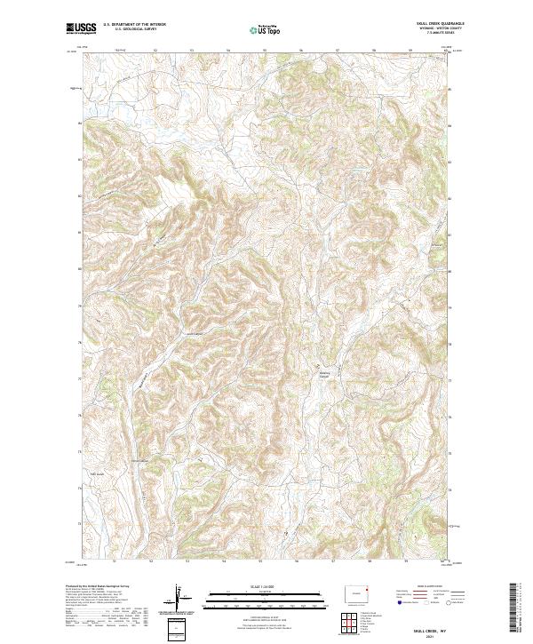 Skull Creek 2021 topographic map thumbnail