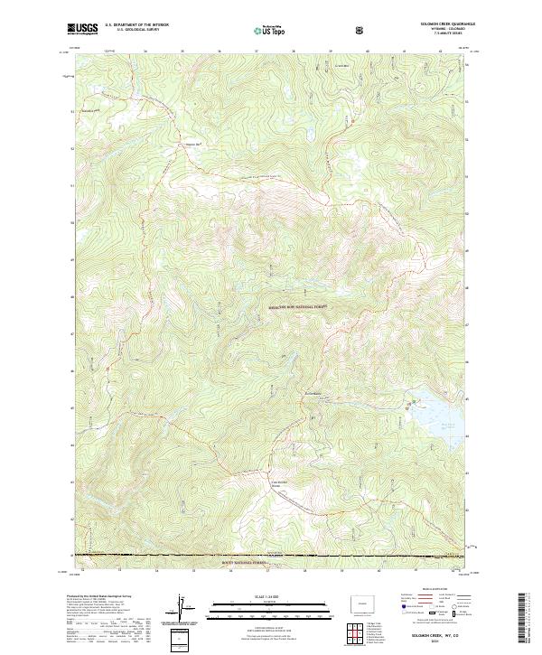 Solomon Creek topographic map thumbnail