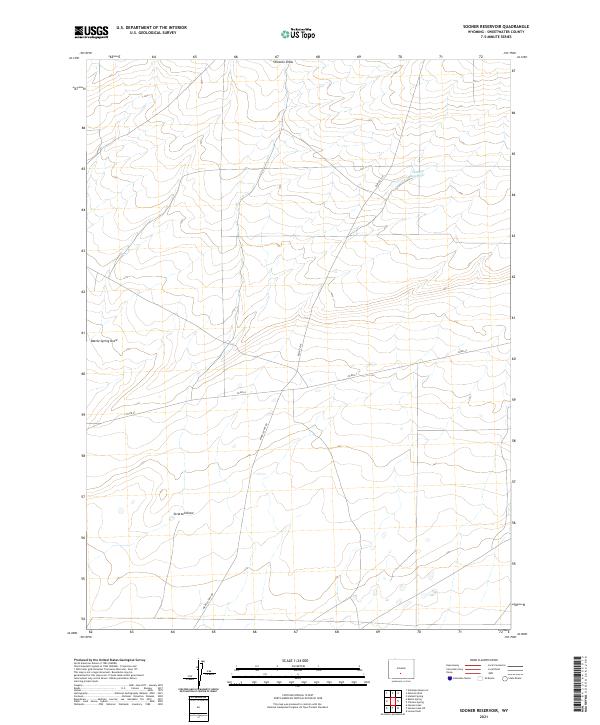 Sooner Reservoir topographic map thumbnail