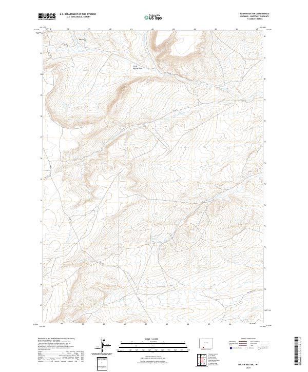 South Baxter topographic map thumbnail