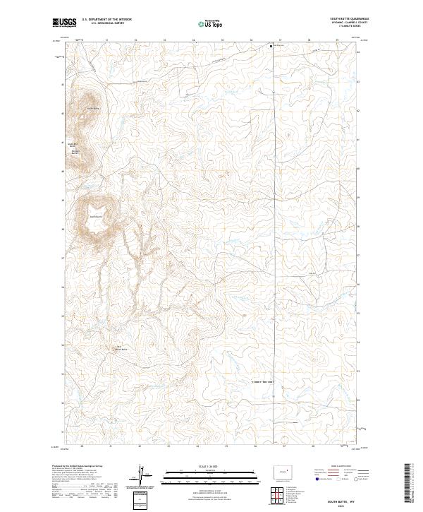 South Butte topographic map thumbnail