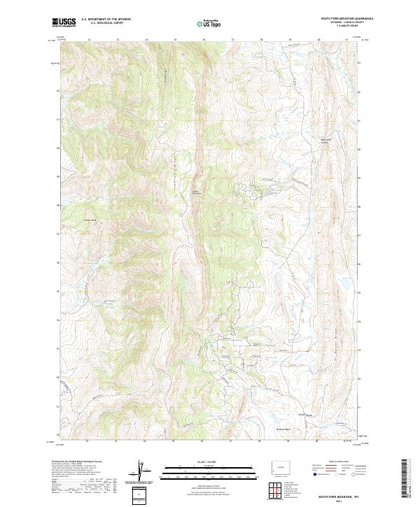 South Fork Mountain topographic map thumbnail