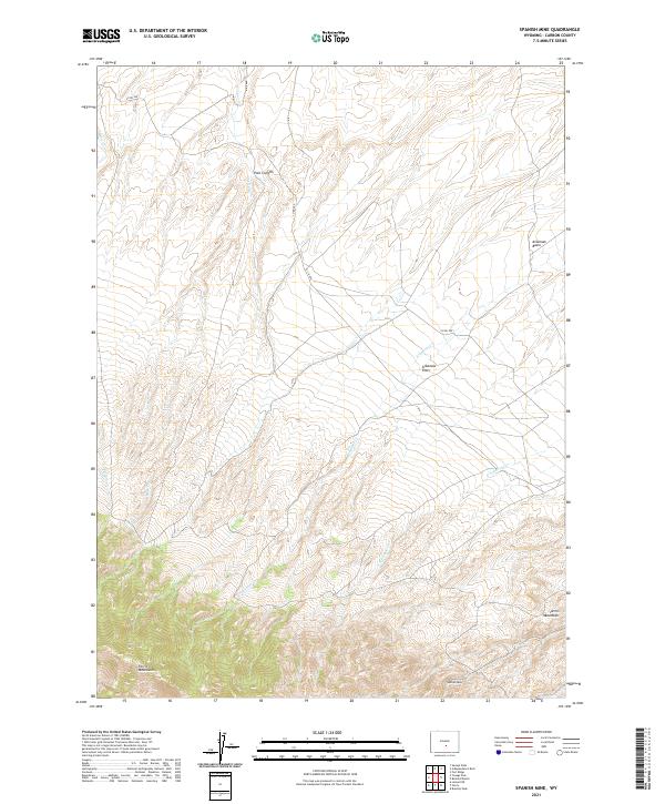 Spanish Mine topographic map thumbnail