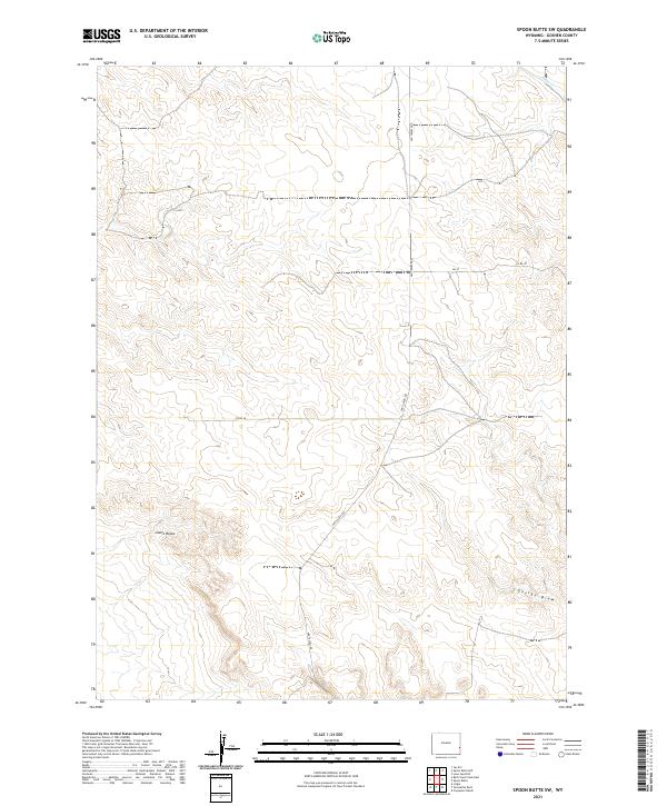 Spoon Butte SW topographic map thumbnail
