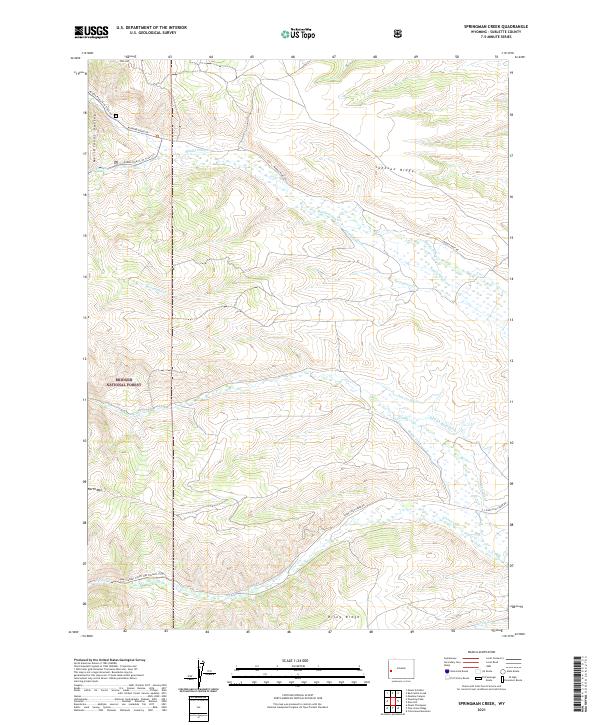Springman Creek 2021 topographic map thumbnail