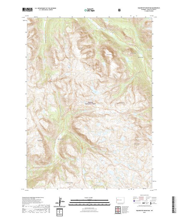 Squaretop Mountain topographic map thumbnail